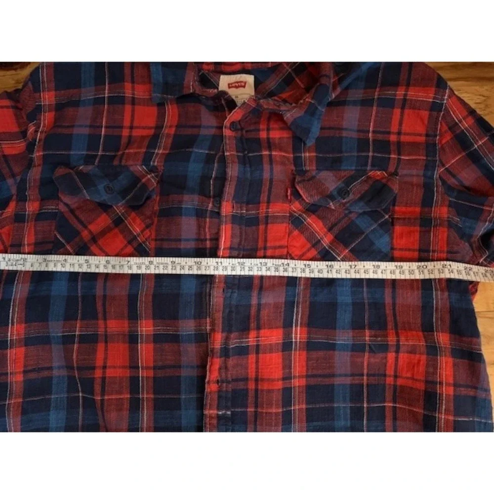 Levi's Shirt Plaid Flannel Long Sleeve Button Up Mens 2X‎